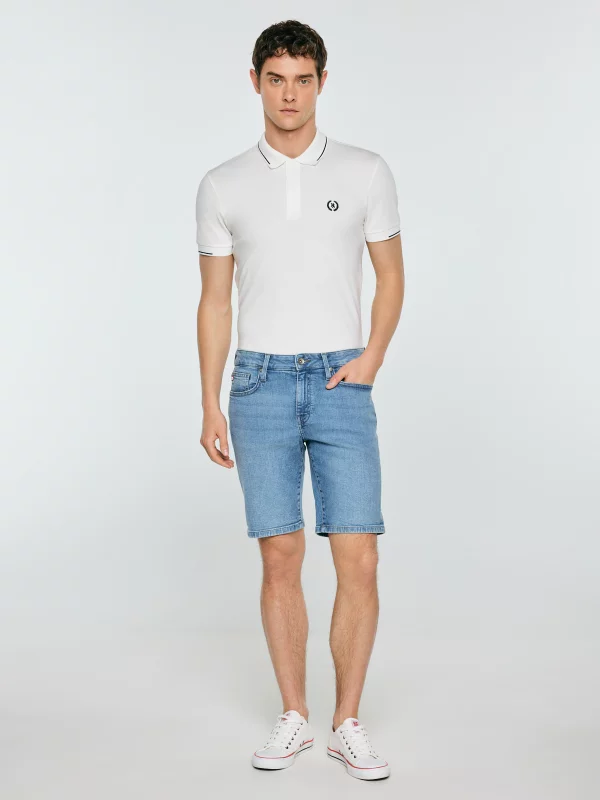Szorty męskie jeansowe niebieskie Aden 268