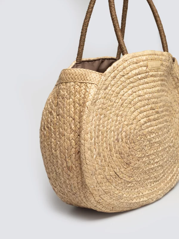 Torebka damska pleciona beżowa Haiti 801