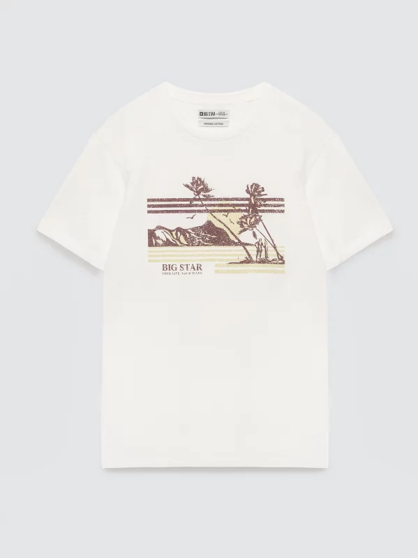 Koszulka męska z nadrukiem biała Regger 100