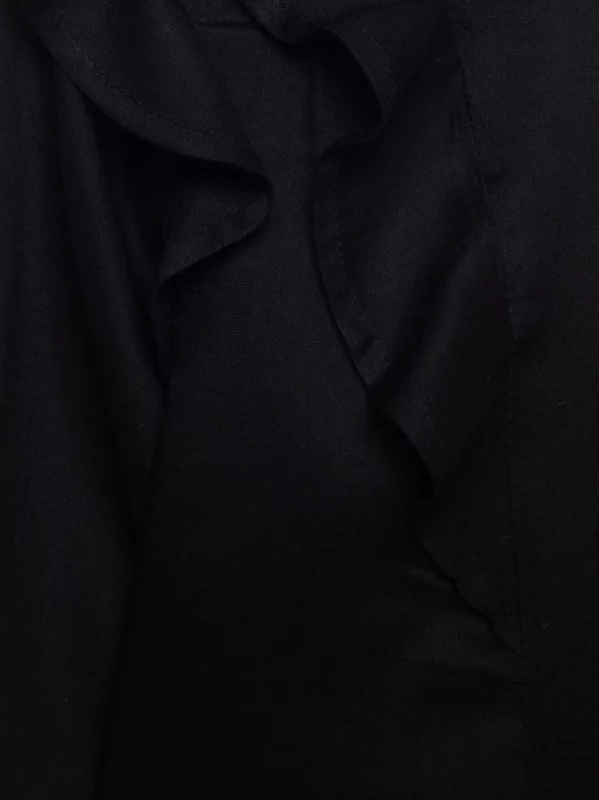 Bluzka dziewczęca z falbankami czarna Safie 906