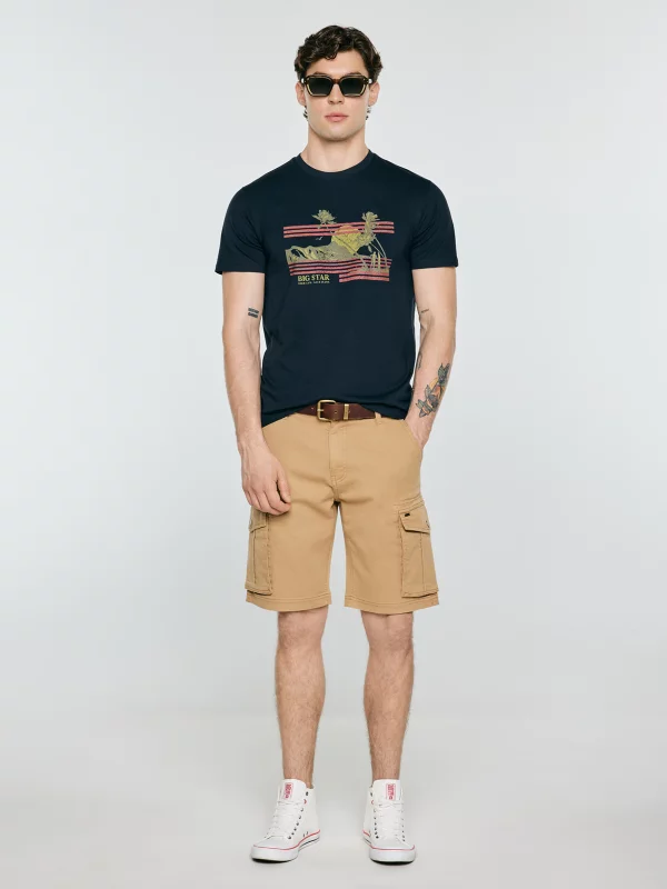 Koszulka męska z nadrukiem granatowa Regger 403