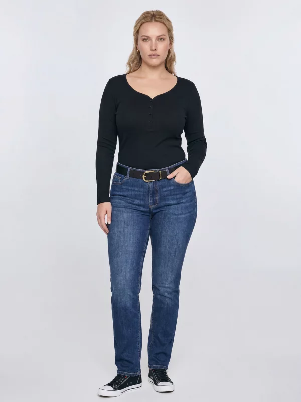 Jeansy damskie slim niebieskie Kitty 447
