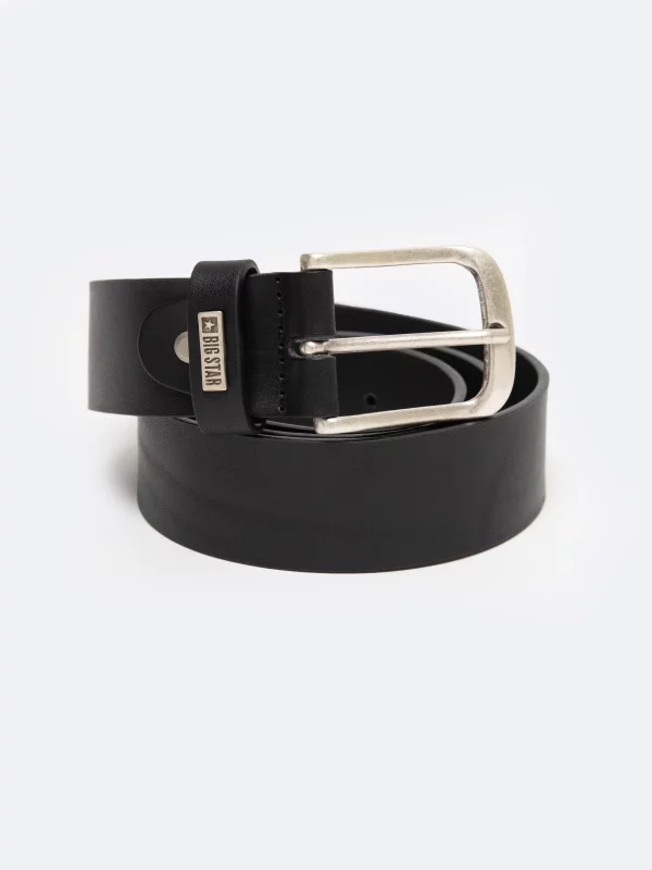 Pasek męski skórzany czarny Pelle 906