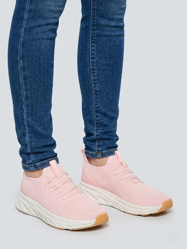 Sneakersy damskie lekkie różowe RR274A131 600