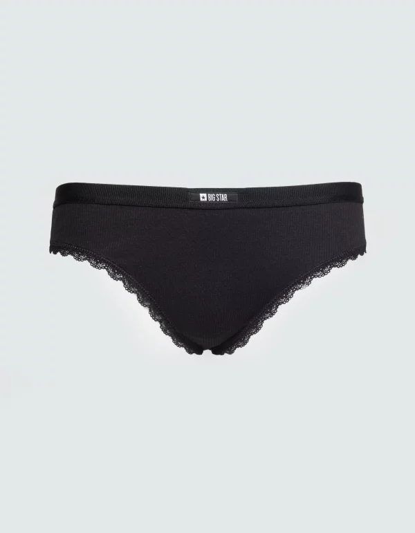 Figi damskie czarne Elmirasa 906