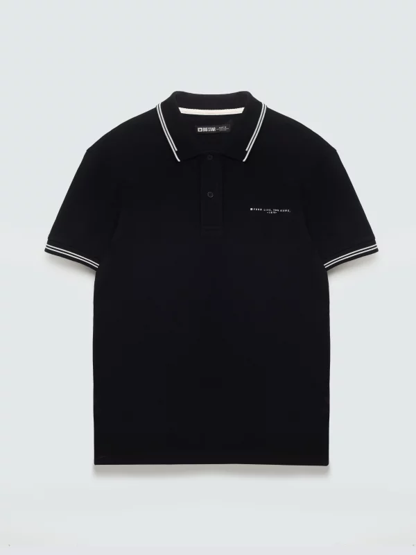 Koszulka męska polo czarna Wladym 906