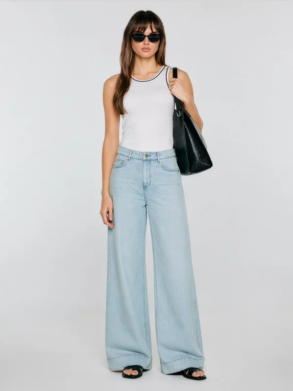 Spodnie damskie jeansowe wide niebieskie Colette 163