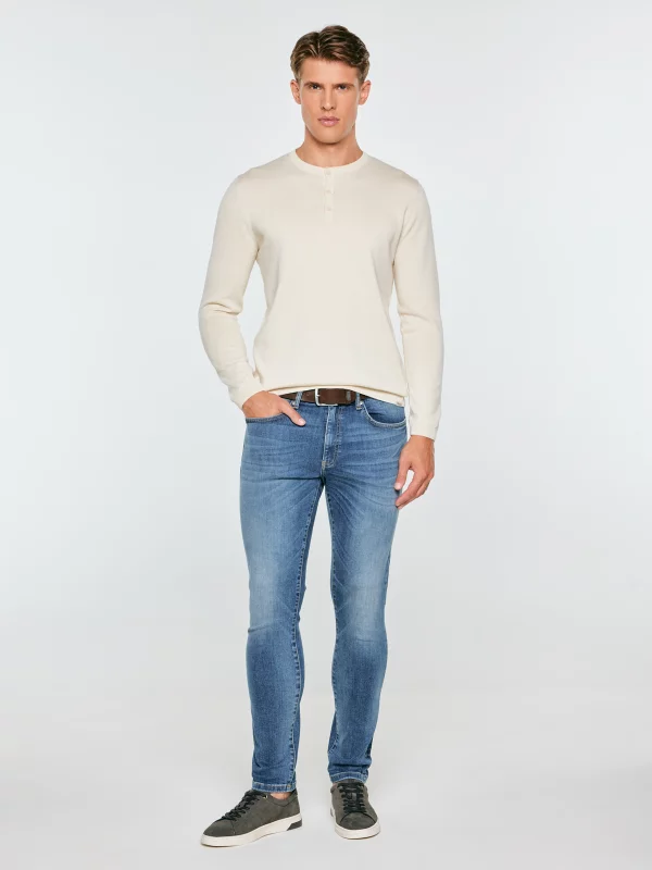 Sweter męski bawełniany perłowy Finos 103