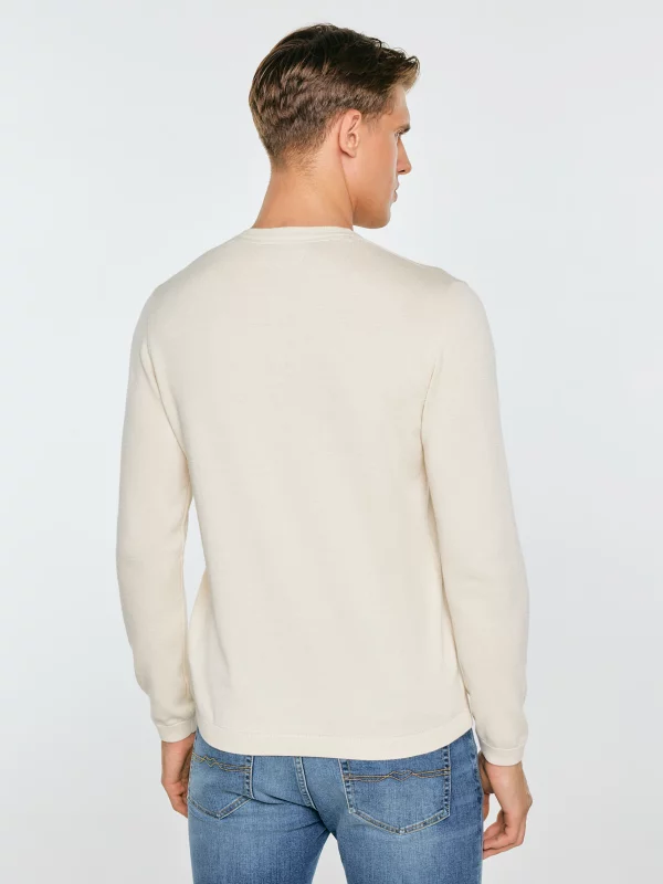 Sweter męski bawełniany perłowy Finos 103