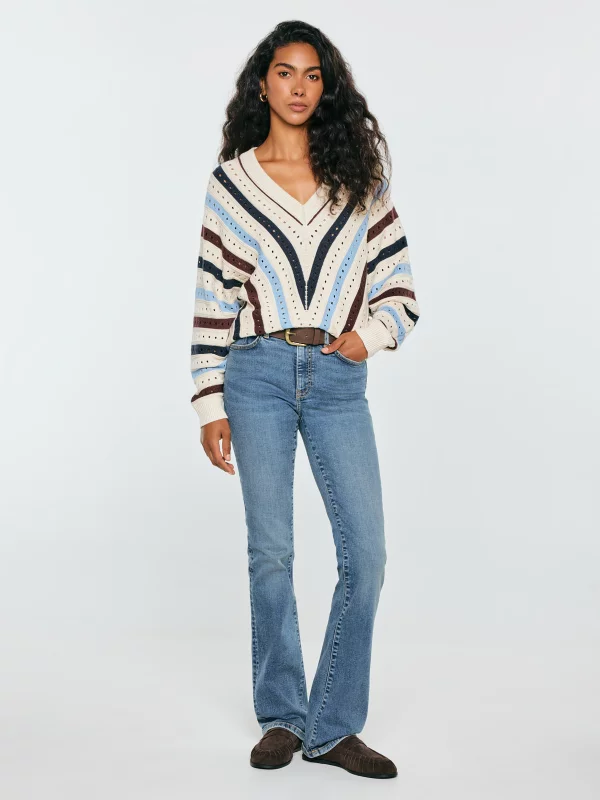 Jeansy damskie bootcut niebieskie Anela 488