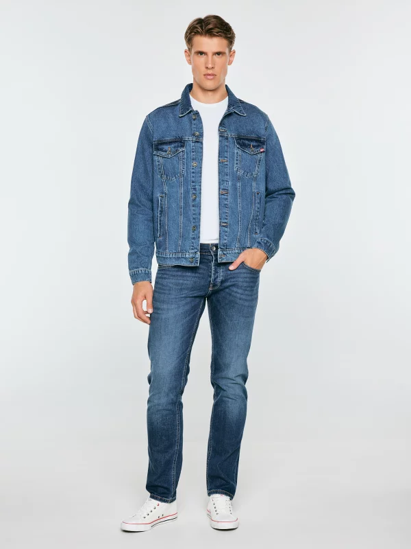 Kurtka męska jeansowa niebieska Charlie 489