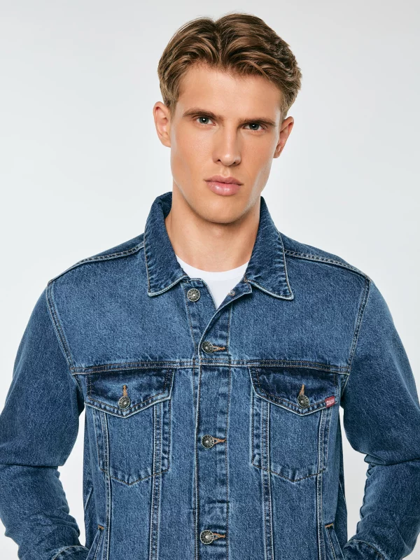 Kurtka męska jeansowa niebieska Charlie 489