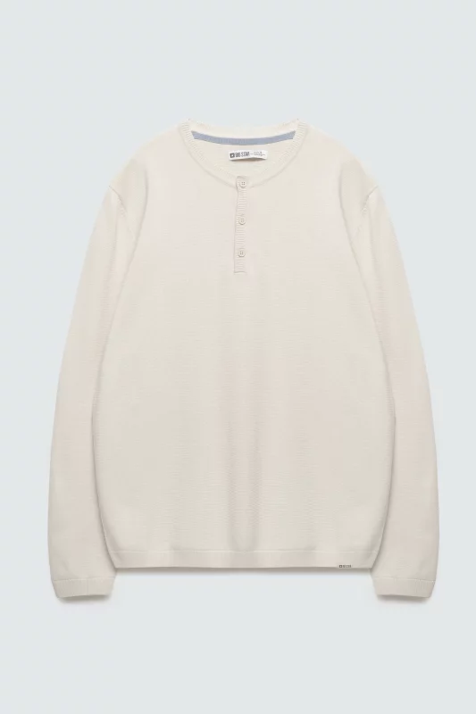 Sweter męski bawełniany perłowy Finos 103