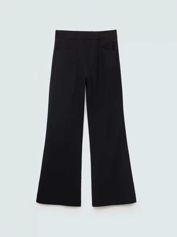Spodnie damskie wide czarne Mabelis 906