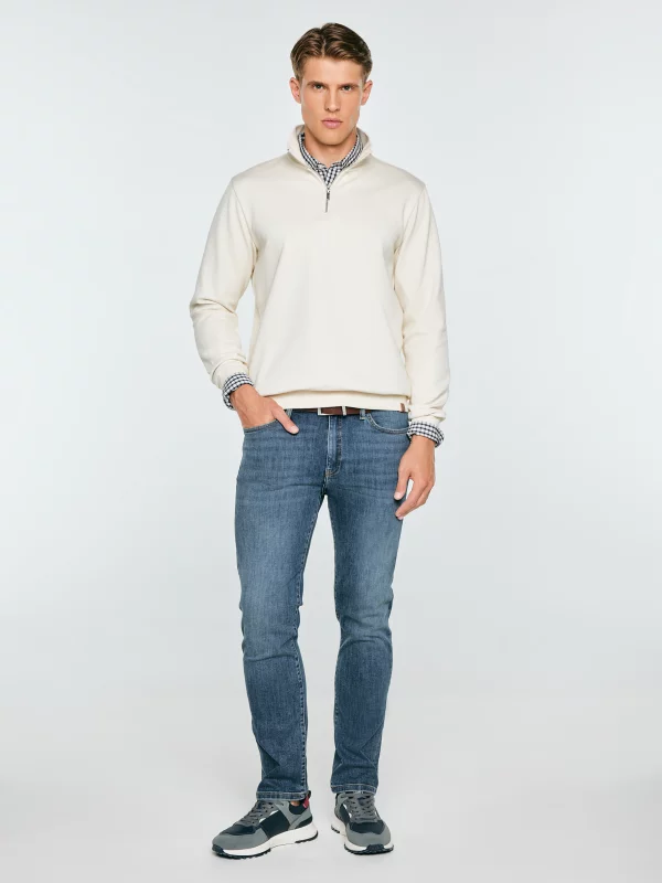 Bluza męska ze stójką perłowa Marcell 103
