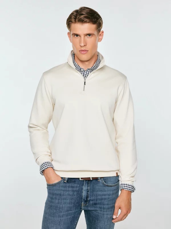 Bluza męska ze stójką perłowa Marcell 103