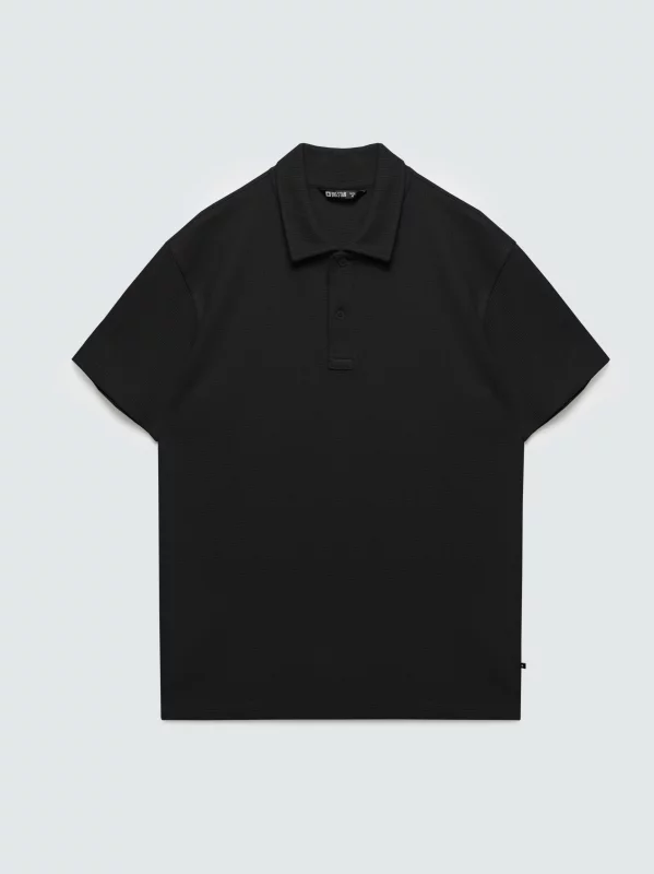 Koszulka męska polo czarna Nisser 906