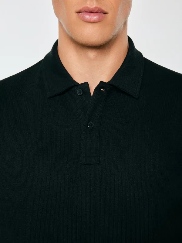 Koszulka męska polo czarna Nisser 906
