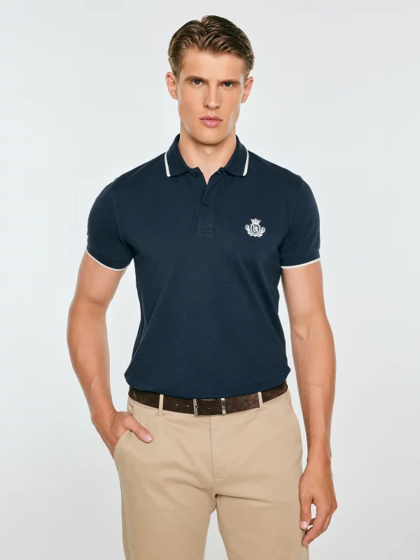 Koszulka męska polo granatowa Seller 403