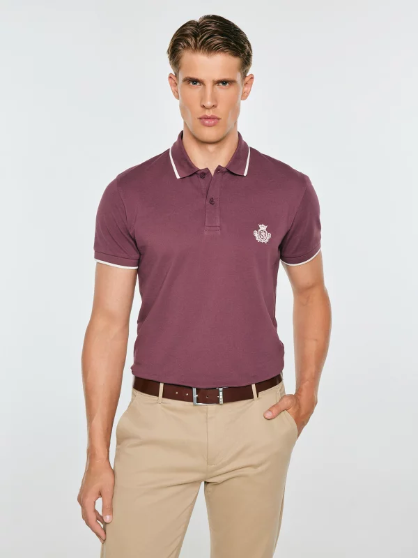 Koszulka męska polo bordowa Seller 604