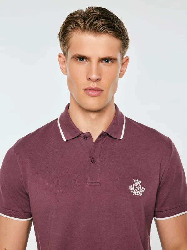 Koszulka męska polo bordowa Seller 604