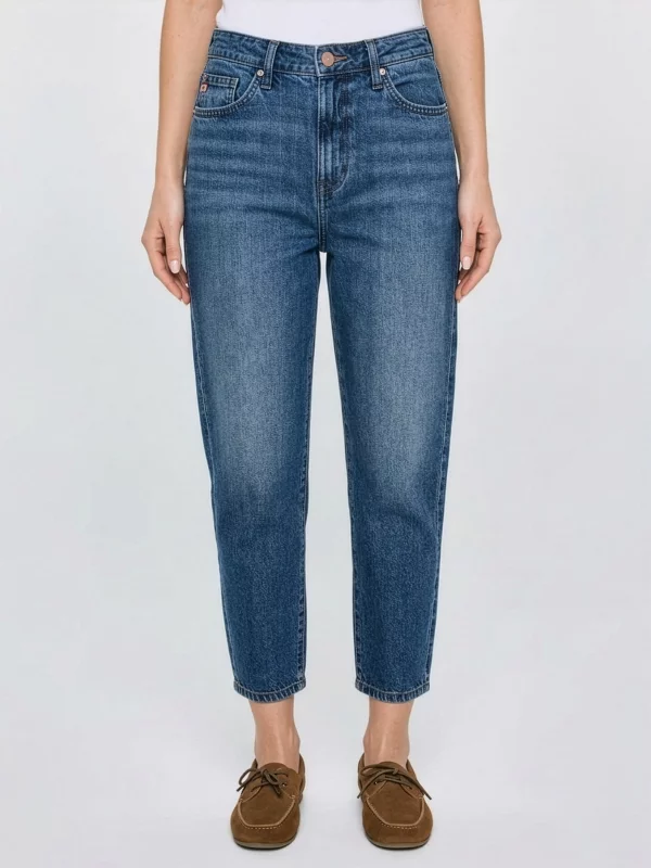Jeansy damskie mom jeans z kolekcji Authentic granatowe Silla 515