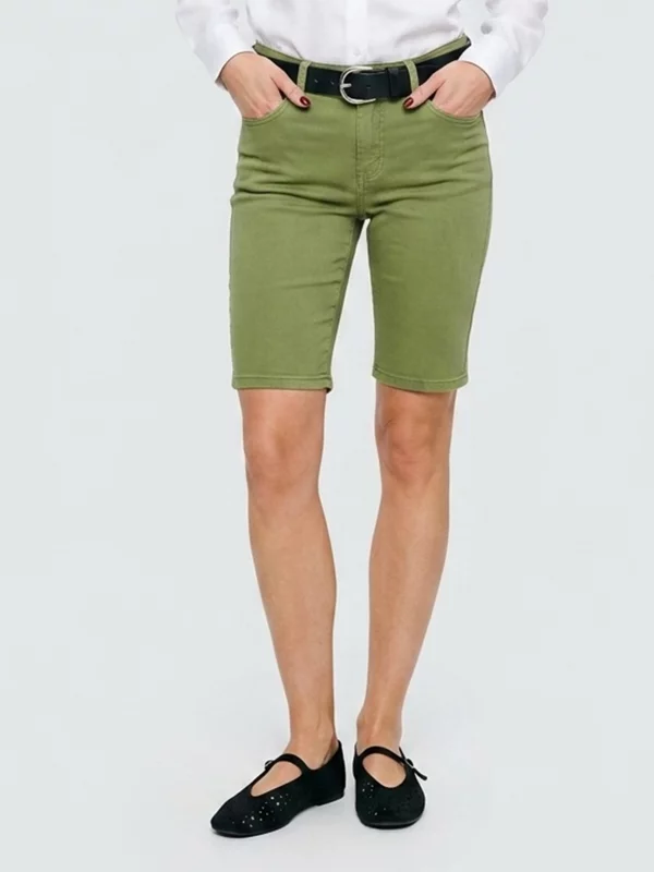 Szorty damskie jeansowe zielone Kira 357