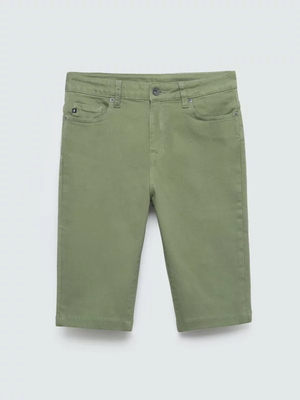 Szorty damskie jeansowe zielone Kira 357