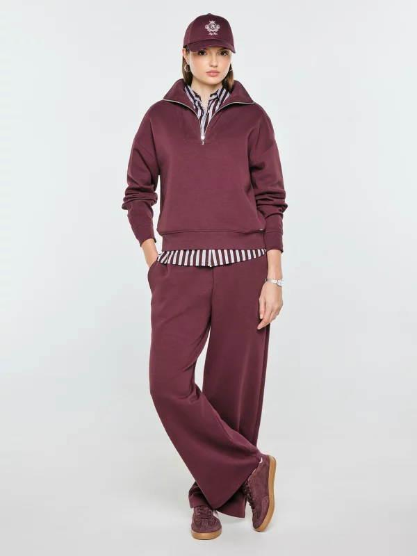 Bluza damska z golfem bordowa Dariana 604