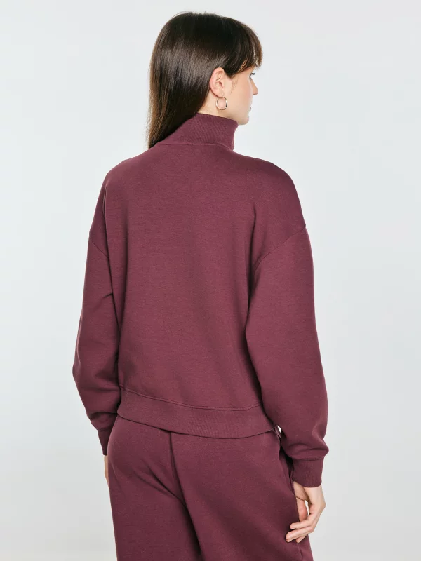 Bluza damska z golfem bordowa Dariana 604