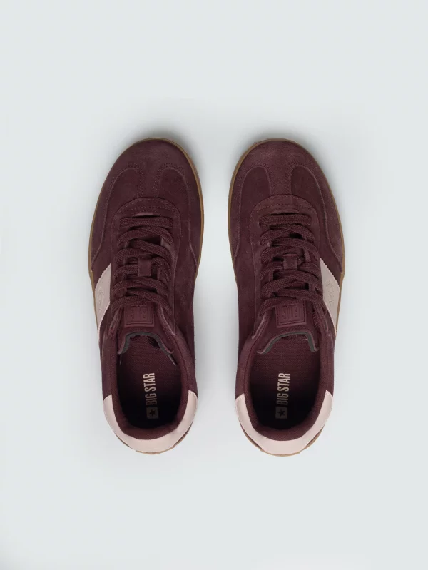 Sneakersy damskie zamszowe bordowe UU274007 604