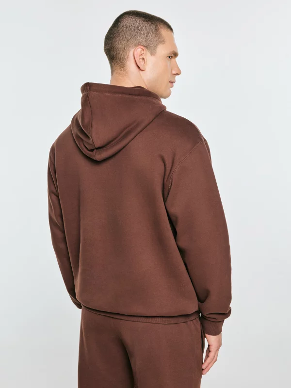 Bluza z kapturem i logo BIG STAR brązowa ASHLYNO 804