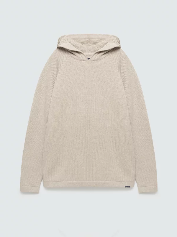 Sweter męski z kapturem beżowy Hoodson 800