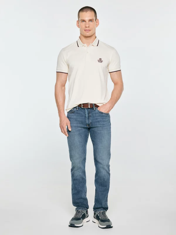 Koszulka męska polo perłowa Seller 103