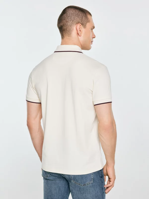 Koszulka męska polo perłowa Seller 103