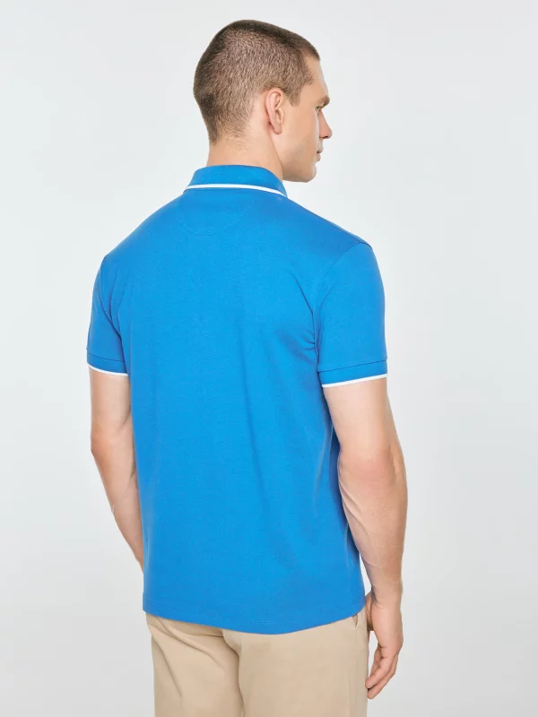 Koszulka męska polo niebieska Seller 401