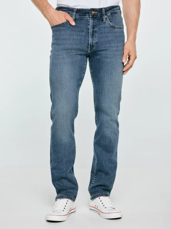 Jeansy męskie dopasowane niebieskie Terry High Waist 465