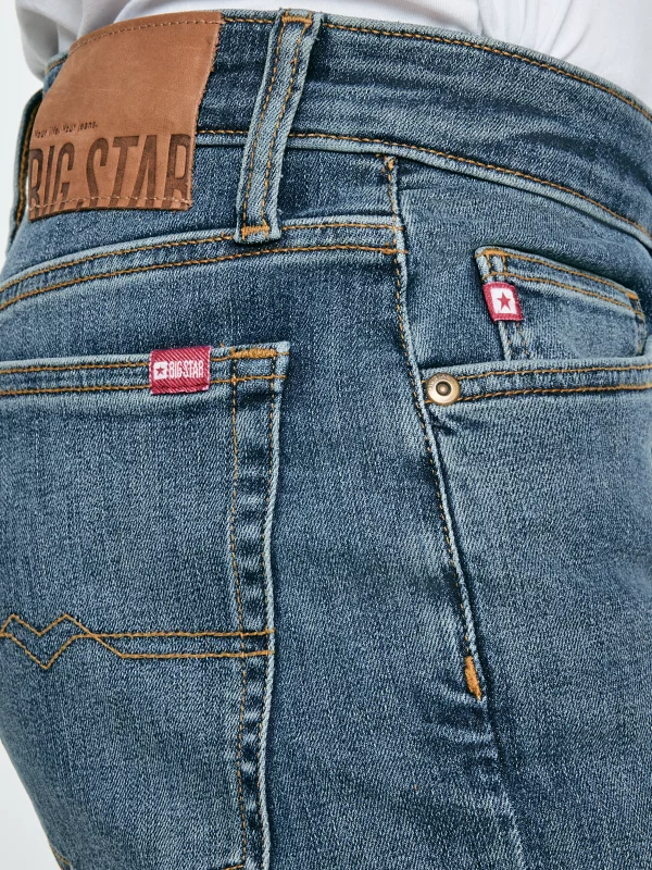 Jeansy męskie dopasowane niebieskie Terry High Waist 465