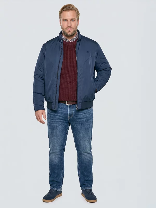 Kurtka męska typu harrington ocieplana granatowa Kye 403