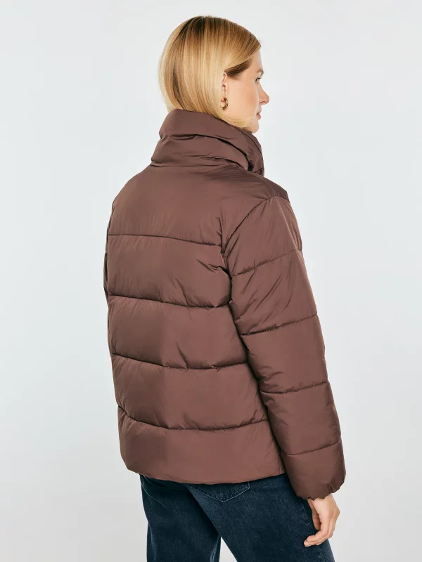 Kurtka damska oversize z wypełnieniem brązowa Allie 804