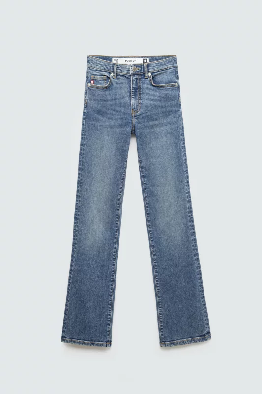 Jeansy damskie bootcut niebieskie Anela 488