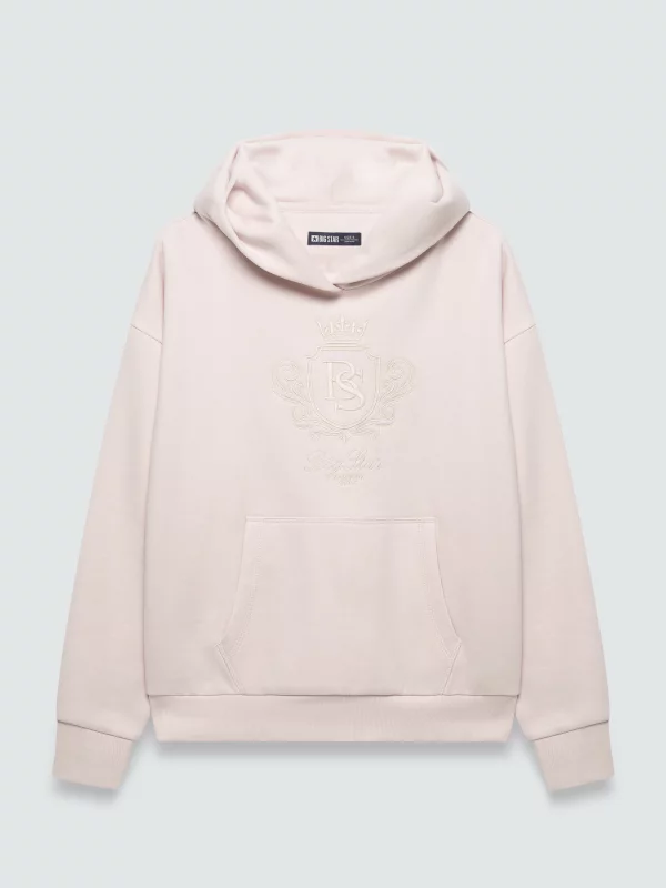Bluza damska z kapturem i haftowanym logo różowa Afraja 600