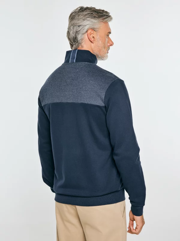 Bluza męska ze stójką granatowa Joe 403