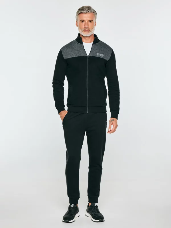 Bluza męska ze stójką czarna Joe 906