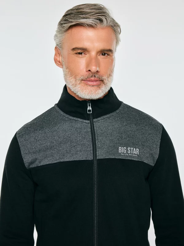 Bluza męska ze stójką czarna Joe 906