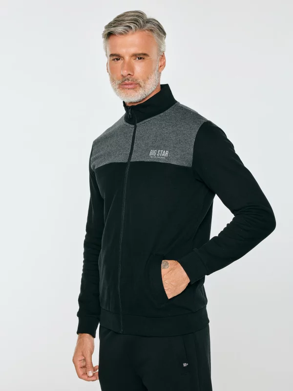 Bluza męska ze stójką czarna Joe 906