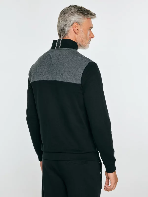 Bluza męska ze stójką czarna Joe 906
