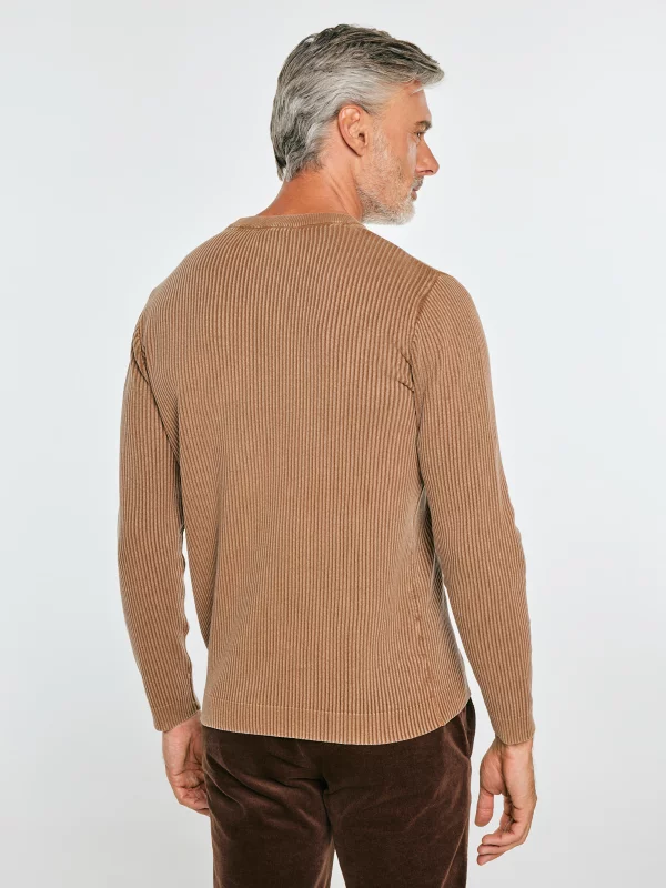 Sweter męski bawełniany brązowy Kirk 802