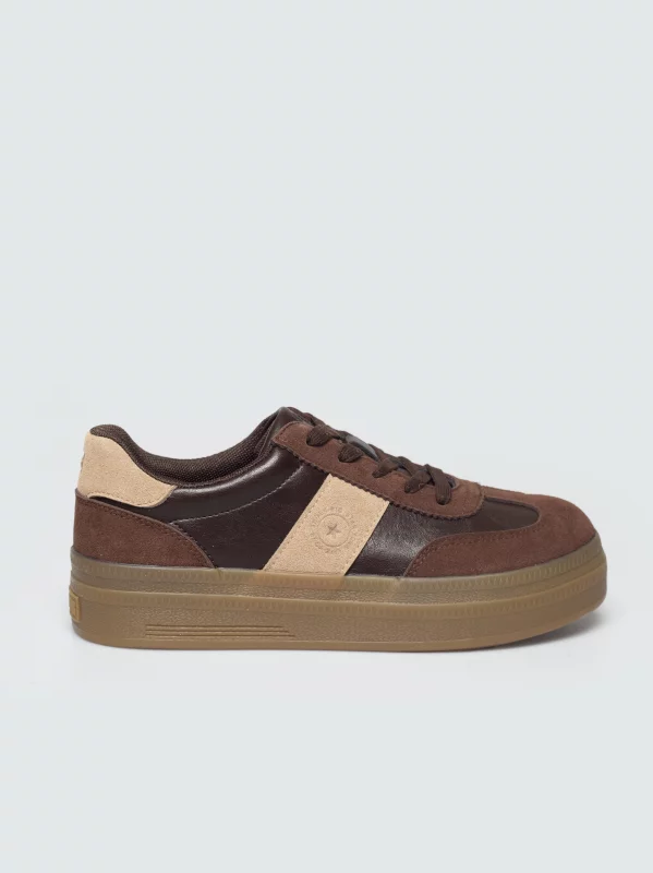 Sneakersy damskie brązowe UU274014 803
