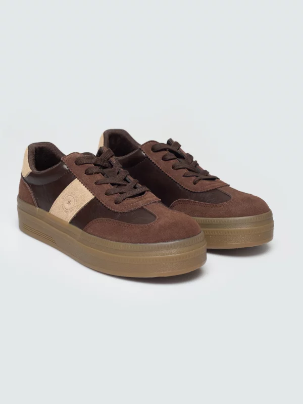 Sneakersy damskie brązowe UU274014 803